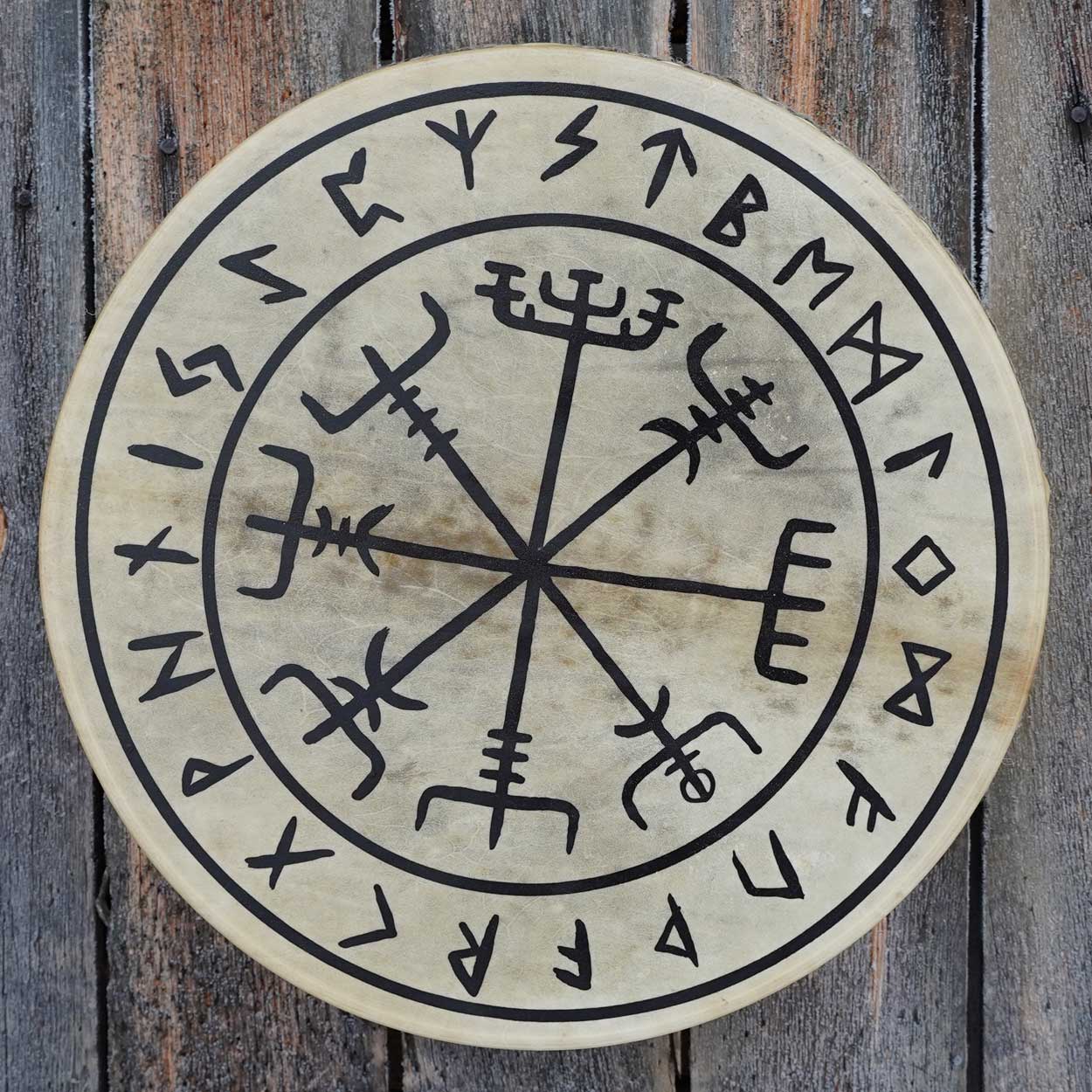 Oja Rumpu Viikinkirumpu Vegvisir 1726 - Rumpu-ukon Puoti | poronnahkaa