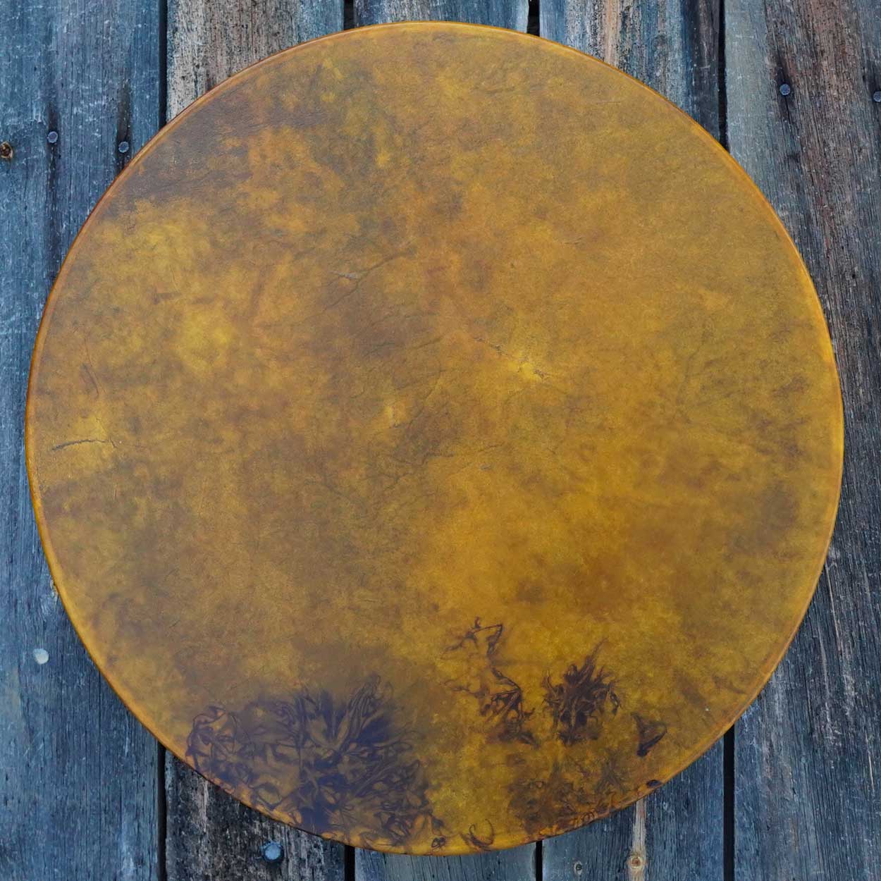 rawhide-drum-reindeer-hide-shamandrum-2429-2 Shamaanirumpu Tähden valo 2429 - Image 1