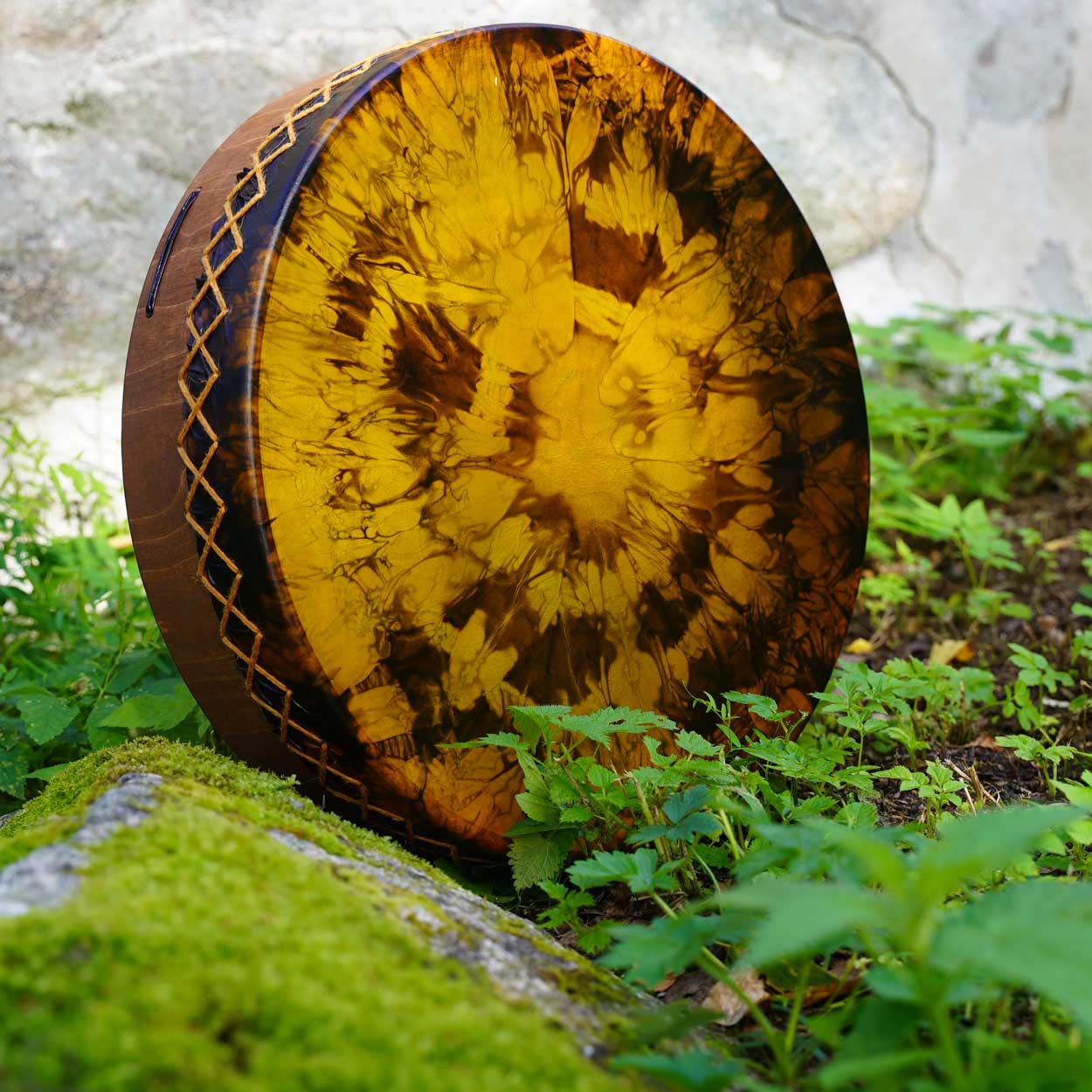 trance-drum-shamandrum-shamaanirumpu.2600-3 Shaman Drum Sulaa kultaa 2600 - Image 1