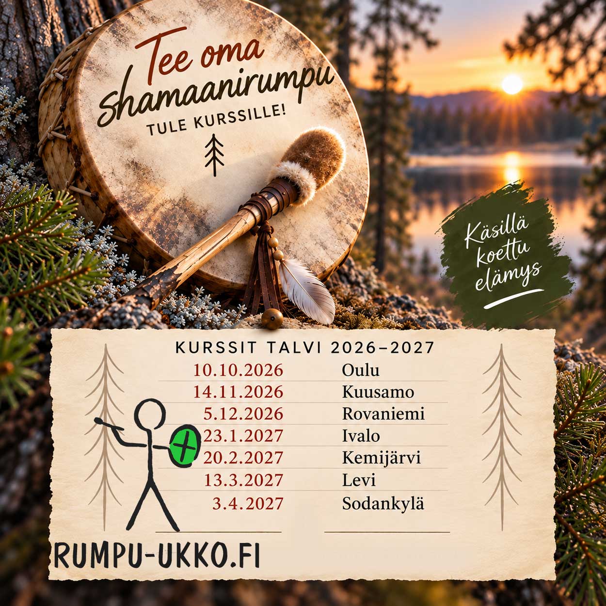 rumpu-kurssi-pohjoinen-26-27 Tee oma shamaanirumpu – kurssit 2026–2027 - Image 1